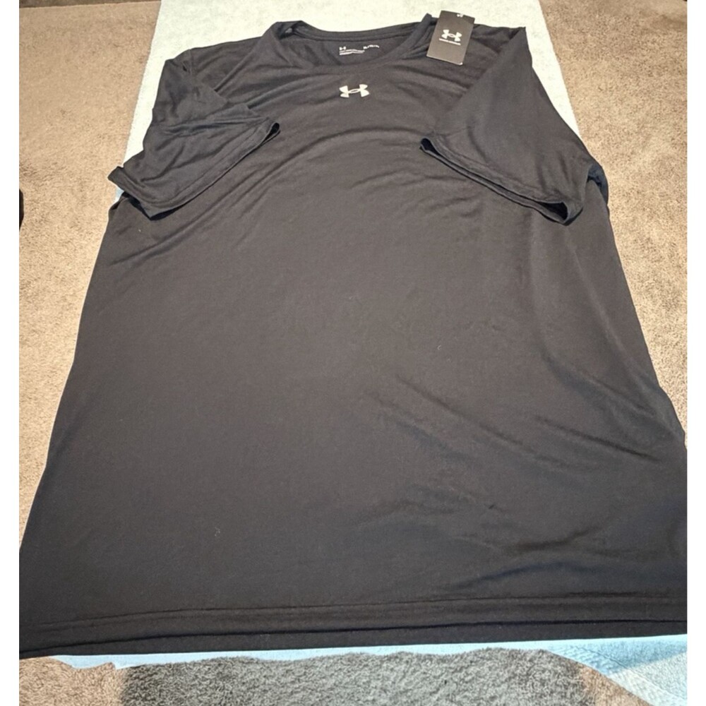 Under Armour Mens XL Locker Tee 2.0 Black Loose Fit Short Sleeve Shirt NWT